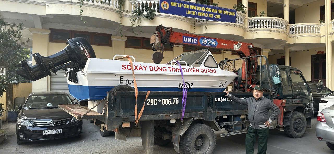 Đóng mới Cano vỏ nhôm cho Sở xây dựng tỉnh Tuyên Quang năm 2025