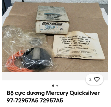 Bộ cực dương Mercury Quicksilver 72957A5 – Kết nối điện chuẩn xác, khởi động mạnh mẽ