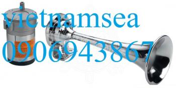 Chromed brass trumpet horns with compressor for boats up to 20 m