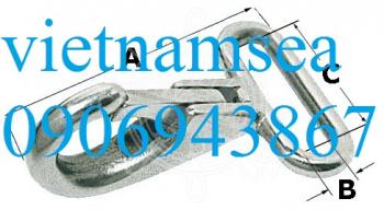 Móc khóa có mắt dẹt để lắp thắt lưng, làm bằng thép không gỉ