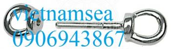 Double eyebolt for dinghy stern mounting