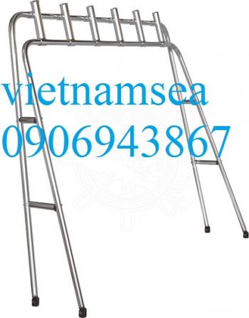 Foldable rod holder rack