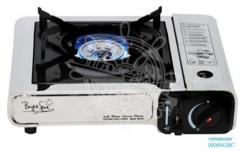 Portable gas cooker with built-in bottle and cartridge